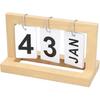 Desk Calendar Standing Flip, Flip Desk Calendar, Standing Flip Wooden Desk Calendar Nordic Vintage Large Display Wooden Flip Calendar for Office