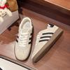 2025 women's spring and summer new retro versatile little white shoes cream white niche design sports and leisure shoes