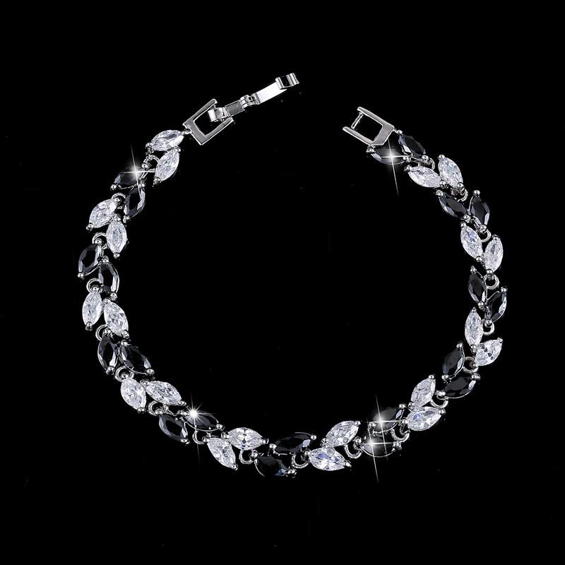 

Direct Sales, Korean Hand Jewelry, Small Leaf Aaa Zircon Bracelet, Jewelry, Women S
