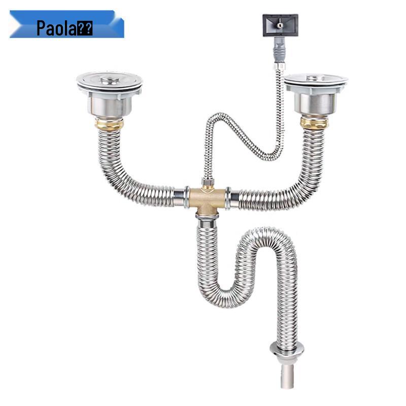 304 Stainless Steel Double Kitchen Sink Drainer Set