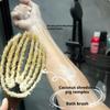Perii pentru baie pentru corp cu mâner lung Perii pentru baie cu peri naturali Masaj exfoliant cu mâner din lemn Instrument de duș pentru periaj uscat