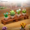 DIY Potted Succulent, Flower Bouquet Building Block Toy Creative Greenery Decoration, Stand Perfect As Children's Holiday Gift