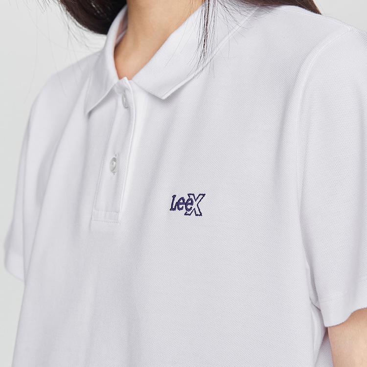 Lee SS25 Standard Version Polo Shirt With Embroidered Logo Women tops White LWT009916205143K14000