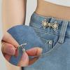 Chinese Knot Waist Tightening Clip Metal 3/6Set Adjustable Plating Pin for Loose Pants and Jeans Waist Fitness Extenders