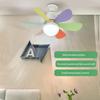 E27 Ceiling Fan LED Lamp Socket Fan LED Light E27 Base 3 Speeds LED Ceiling Fan Dimmable Low Profile Ceiling Fan for Bedroom