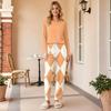 Women's Casual Printed Pajama Set with Round Neck and Loose Fit for Sleep and Lounging