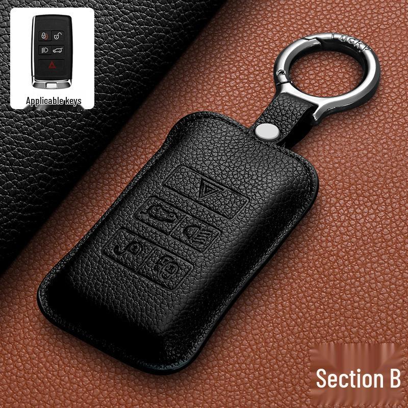 Jaguar Car Key Case for XEL, XFL, E-PACE, I-PACE, F-TYPE – Unisex Shell and Buckle