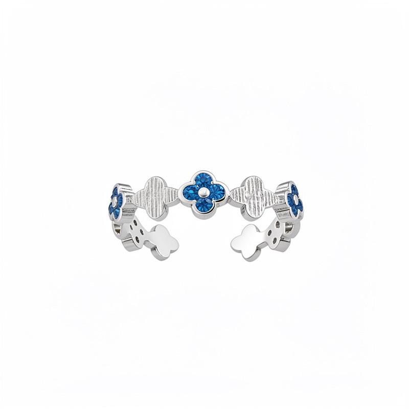 Zircon Heart Shape Minimalist Silver Ring Stylish Hand Accessories For Women