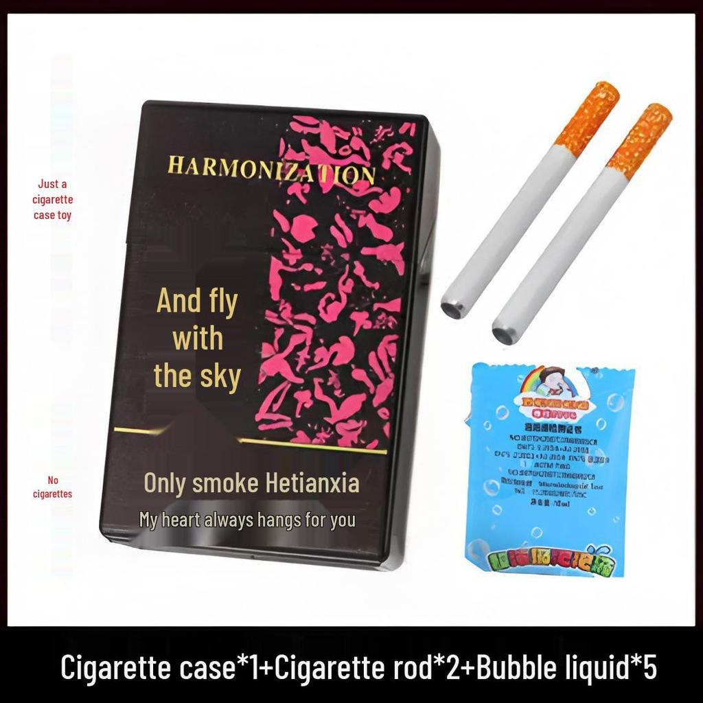 Bubble Blowing Cigarette Case Prank Toy - Adult Stress Relief & Quit Smoking Aid