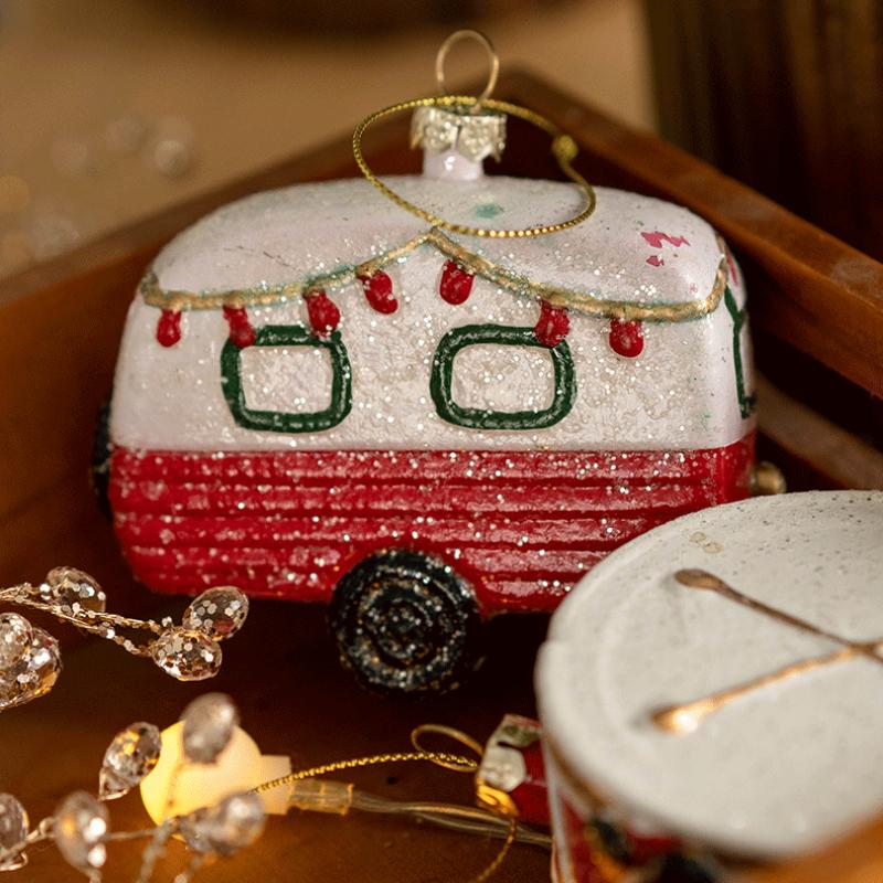 Christmas Colored Shaped Ball Christmas Tree Decorative Pendant Christmas Gift Bag Car House Snowman Garland Pendant