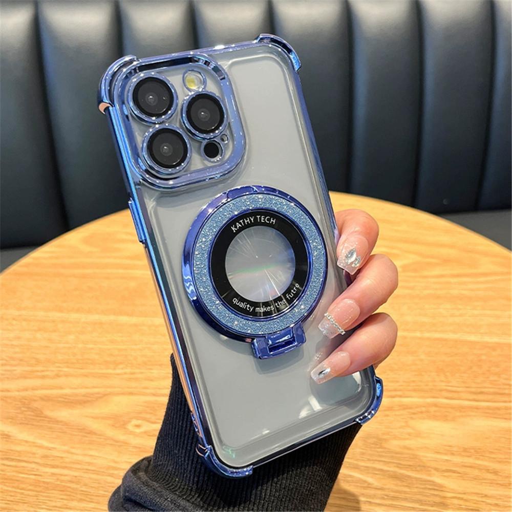 Luxury Shockproof Transparent Ring Holder Phone Case For Xiaomi Redmi K70Pro K70E K60E K60Pro K50 K50Pro Bumper Cases Cover