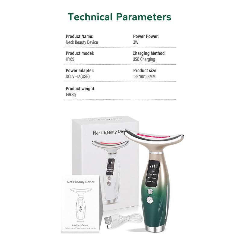 Neck Face Beauty Device Vibration Massage For Face And Neck Personal Ccare Skindion Home Use Beauty Device Face Lifting Machine