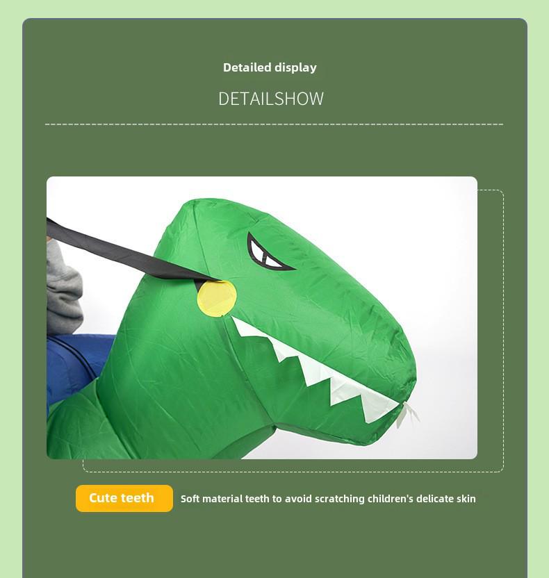 Dinosaurier Aufblasbares Kinderkostüm: Lustiges Halloween- und Outdoor-Performance-Outfit