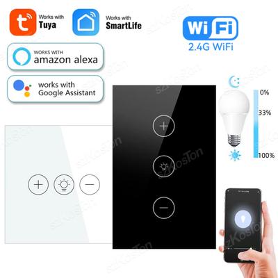 Tuya WiFi Dimmer Schalter LED Licht Smart Life App Drahtlose Fernbedienung Intelligenter Licht Wandschalter für Alexa Google Home