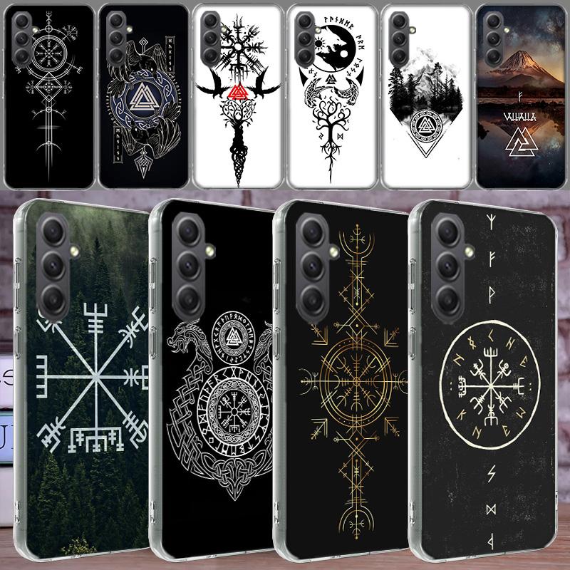 Nordic Norse Phone Case For Samsung A17 A56 A55 A35 A36 A26 A25 A15 A16 Galaxy Note 20 10 9 8 A70 A50 A40 A30 A20E A71 A51 A41 A