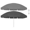 Parasol de plage - Maison Exclusive - Anthracite - Ø207 cm - Polyester anti-UV - Inclinable