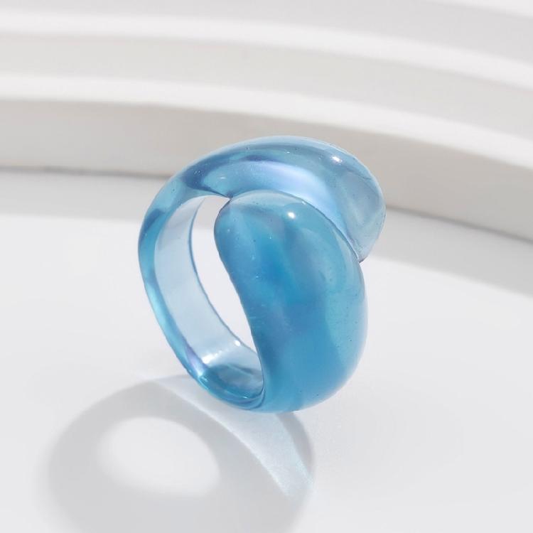 Fashion Statement Ring Irregular Geometric Colorful Double Droplet Ring Trendy Women's Accessories for Daily Wear