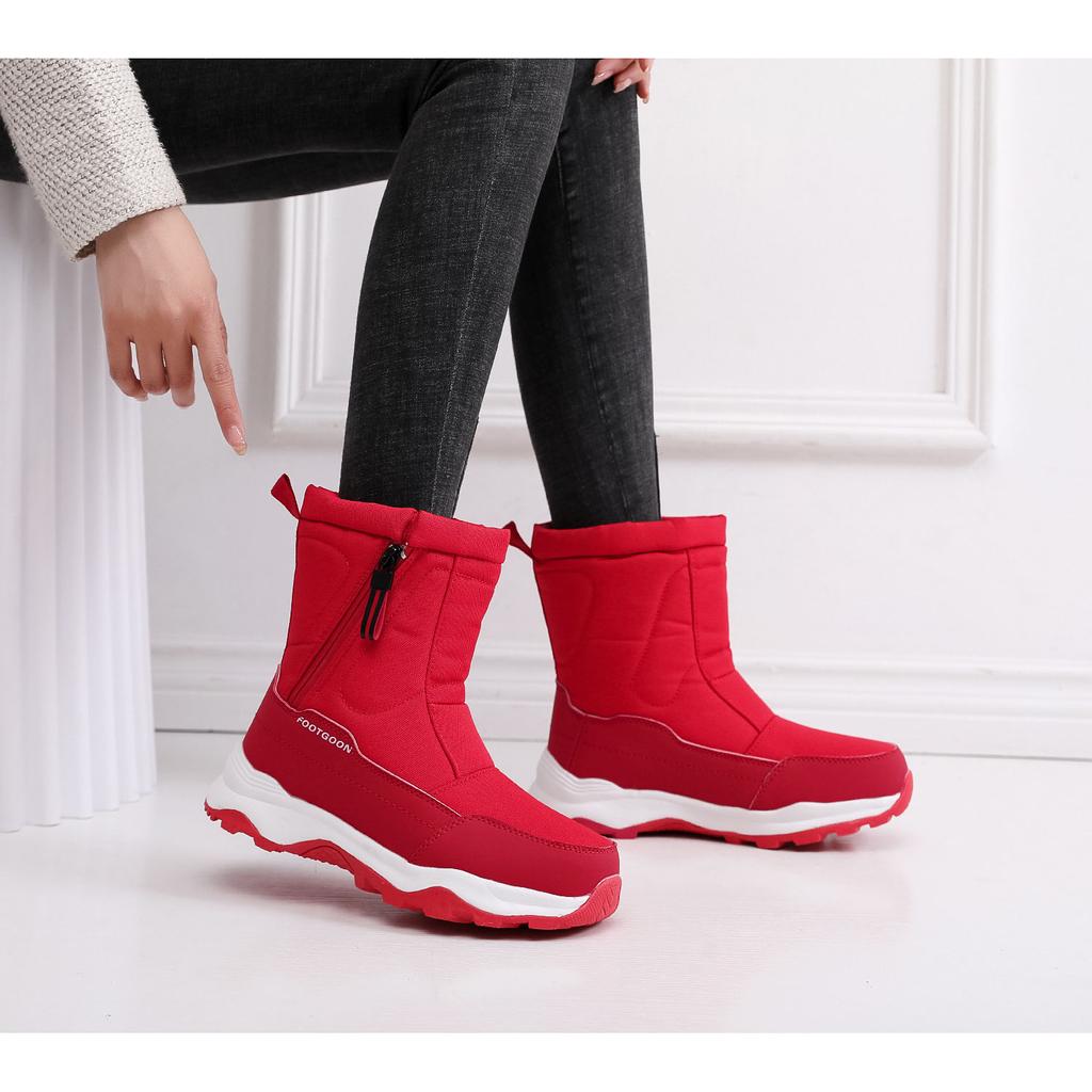 Tykkede varme snøstøvler bomullssko for menn og kvinner Vinter utendørs skistøvler Fasjonable bomullssko