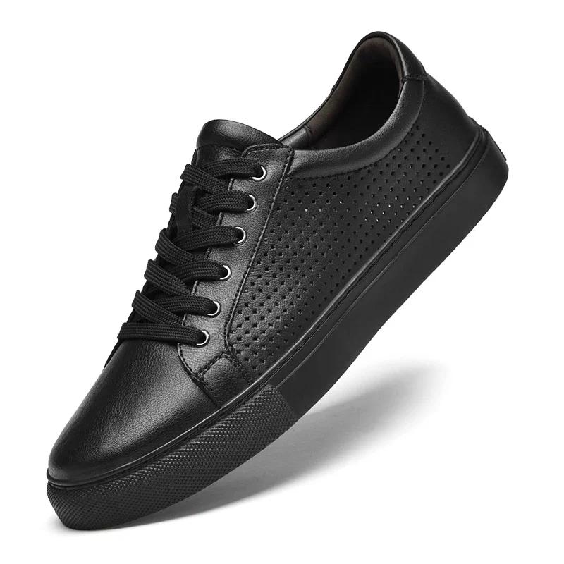 Fashion Classic Minimalist Shoes for Men Casual Leather Antiskid Walking Driving Shoes Fashion Lace-Up Flats Oxford Shoes Plus Size35-49