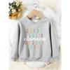 Unisex Kids Crewneck Sweatshirt, Colorful Alphabet Elemeno Letter Print Pullover, Boys Girls Educational Casual Sweatshirt For Kids Over 4 Years Old