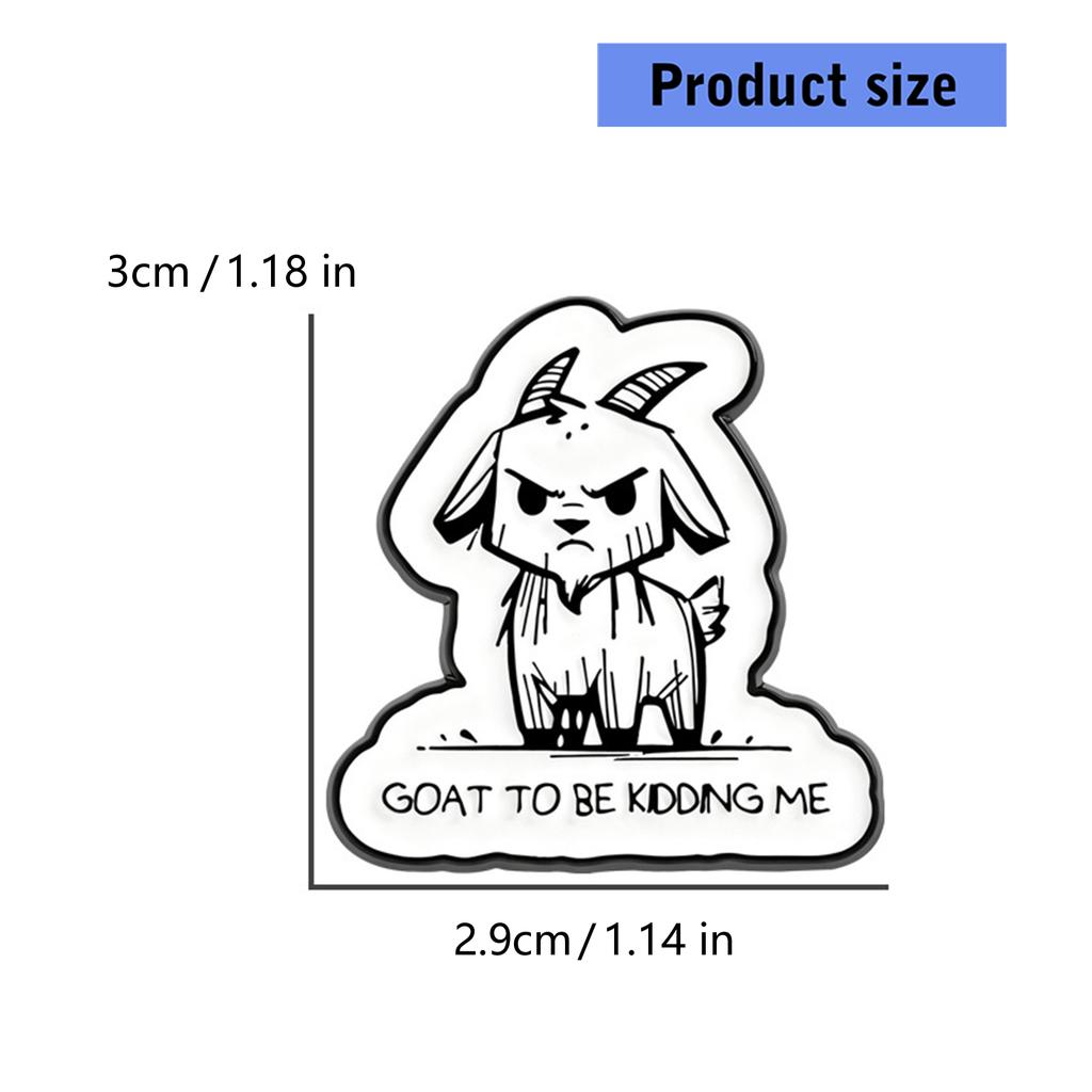 Versatile Angry Goat Alloy Brooch for Fashion Accessory on Outerwear Caps Bags Animal Inspired Jewelry Gift