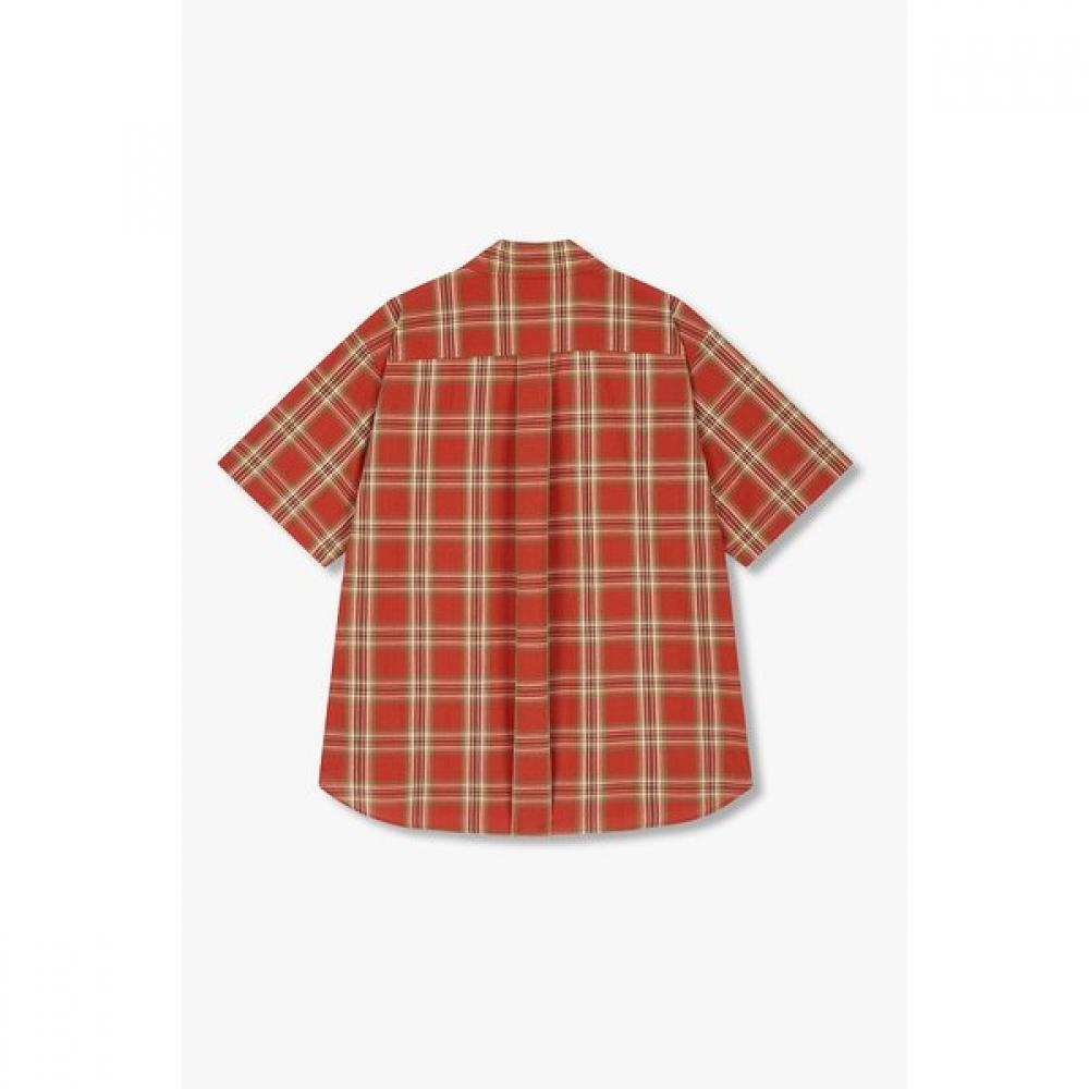 Cotton Check Short Sleeve Shirt Studio Tomboy 9105321191ar 