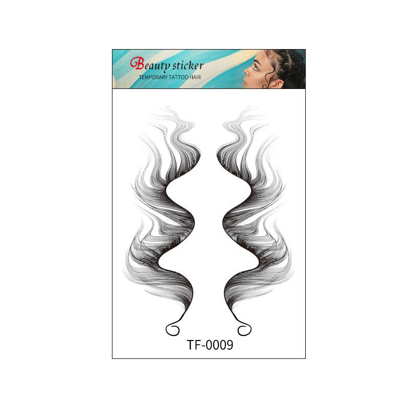 2021 Tattoo Sticker Bangs Simulated Hair Sticker Baby Hair Edge Hairline Sticker