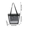 Large Capacity Mesh Beach Bag Lightweight Quick Dry Travel Storage Bag Breathable with Zipper Swim Bag