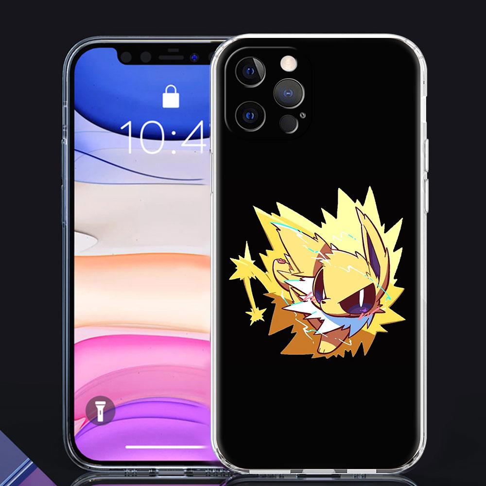 Clear Cover For Apple iPhone 13 11 14 Pro Max 12 Mini Soft Phone Case XR SE 2020 7 8 Plus X XS 6S Shell Pokemon Cute Eevee Lunda