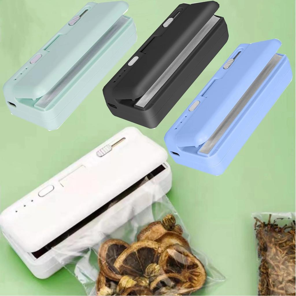 Mini-plasticzaksealer, draagbare plasticzaksealer, handzame thermische sealmachine voor voedselverpakkingen, plasticzakverwarmer.