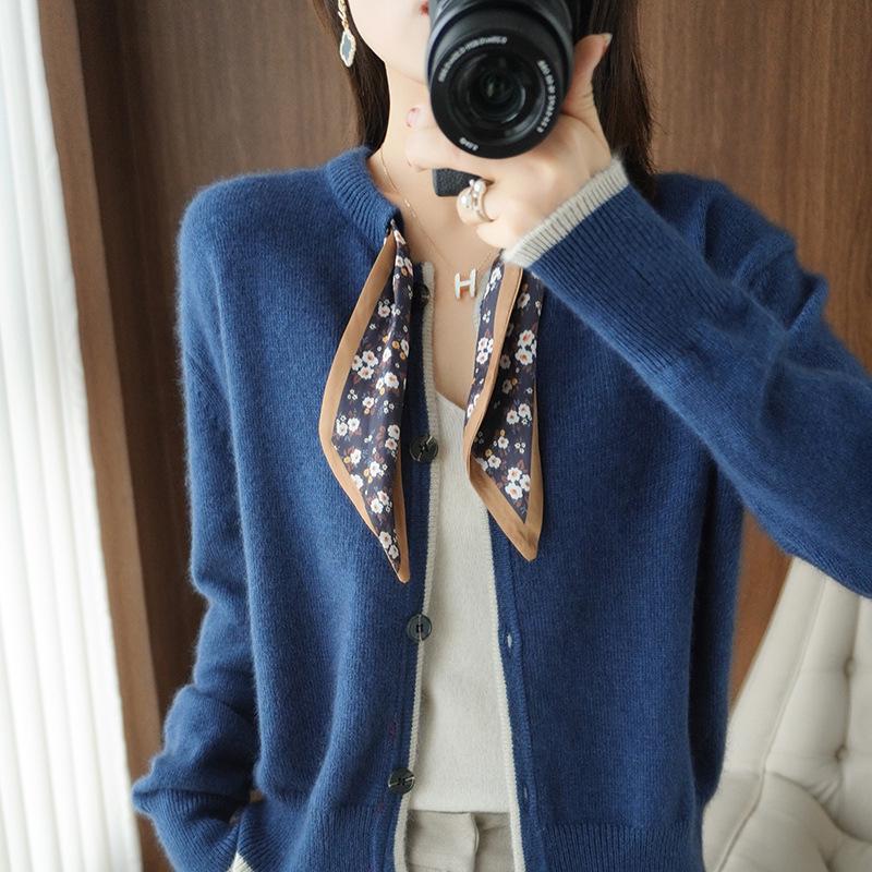 

Универсальный мягкий женский вязаный кардиган свитер на весну и осень 2022 M