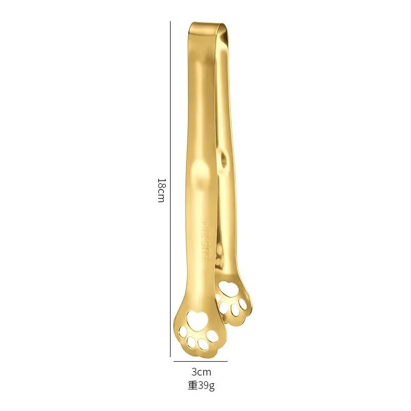 Barbecue Food Tong Non-Slip Cooking Clip Stainless Steel Ice Tongs Salad Cat Claw Shape Steak Clamp Bread Tongs Kitchen Gadgets