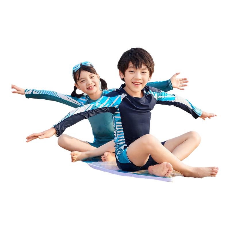 EBAER Kids Color-Block Sun Protection Two-Piece Swimsuit 120