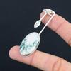 Womens day Deal Sterling Silver Tree Agate Stone Birthday Handcrafted Pendant