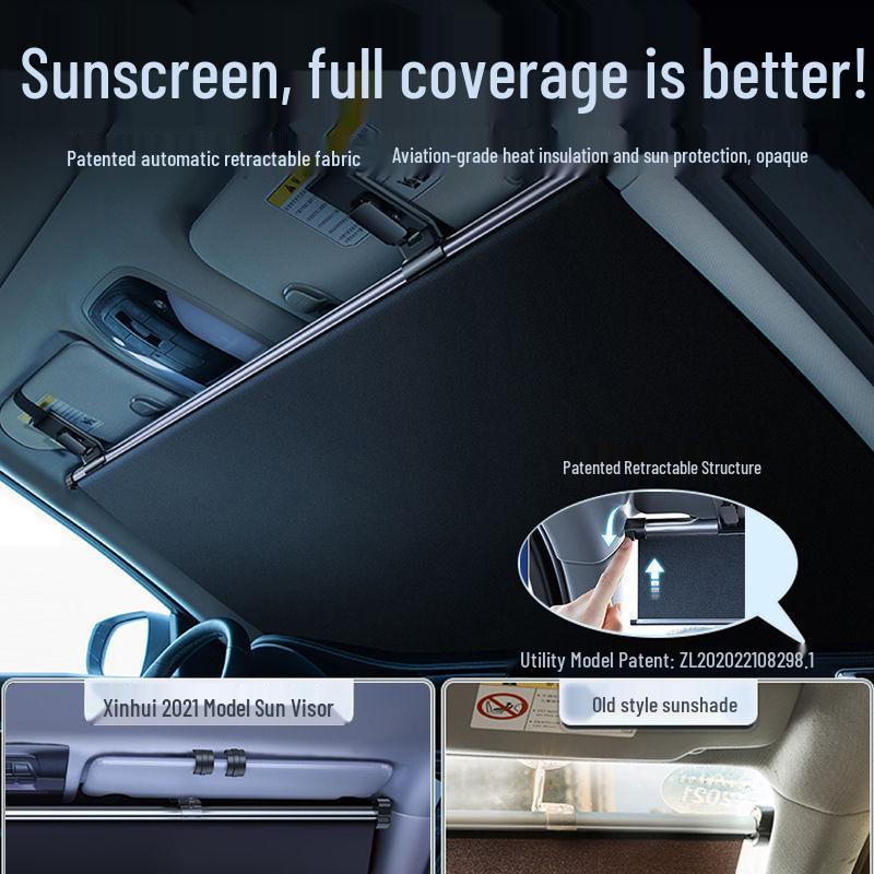 Sunshade Car Window Curtains - Windshield Protection & Heat Insulation.