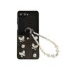 Perlenarmband Handyhülle für Samsung Zflip 7 Klappbares Faltbildschirm für Huawei Pocket 2 Strass Schmetterling