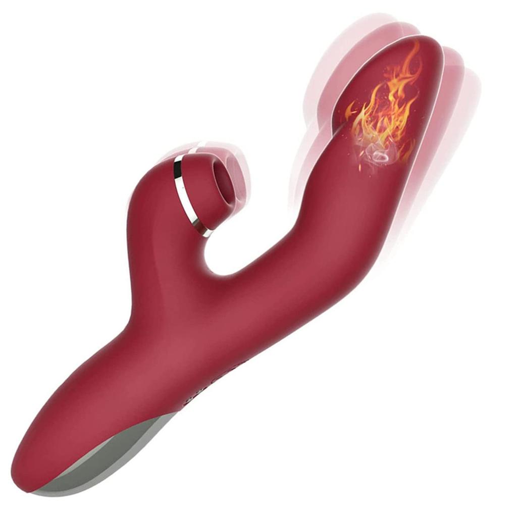 Suction Vibrating Rotor Suction Pulse Vibration Electric Popular Massager Toy Vibrator, [Sonic + + 42°C Heating] Women's Massager, Powerful,