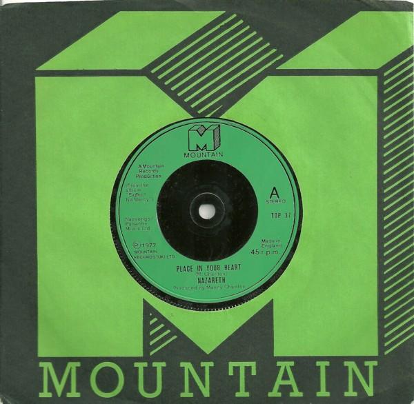 

7inch Record NAZARETH - Place In Your Heart TOP37 Mountain 1978 UK Rock Used