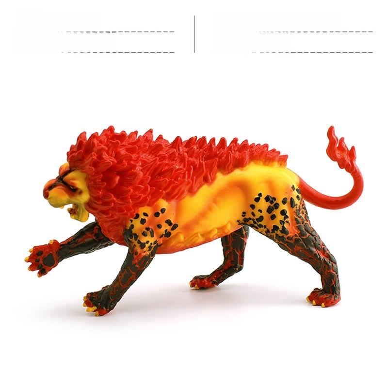 Kids Western Mythological Animal Pvc Figures Collection With Realistic Fire Lion And Ice Bear For Learning