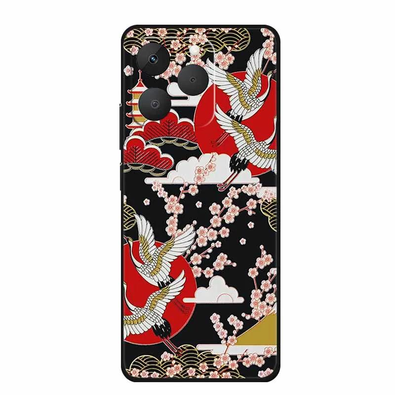 3D Emboss Case For Realme Note 70T Phone Case 70 T Coque Flowers Silicone Soft Back Cover For Realme Note 70 Narzo 80 lite Case