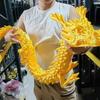 Extra Large 90cm 3D Printed Dragon Model Joint Movable Desktop Figurer Lucky Festive Home Office Ornament Feng Shui Decor Dragon