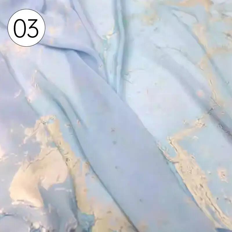 100x150cm Gradient Chiffon Fabric Retro Hanfu Jade Patterned Fabric Multicolor Printed Fabric Doll Cloth Craft Dress Supplies