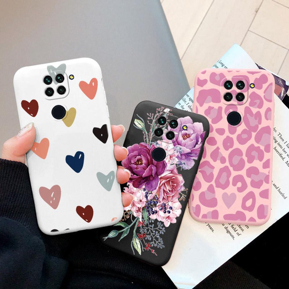 Plant Rose Daisy Love Heart Leopard Pattern Phone Case For Xiaomi Redmi Note 9 8 10 11 7 Pro 8T Soft Shockproof Women TPU Cover