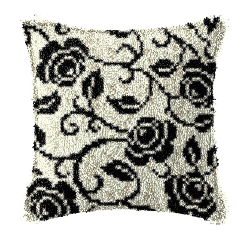 Stickerei Knüpfhaken DIY Handgestricktes Besticktes Kissen Knüpfpaket Unfertige Knüpfhaken Teppich Kits Smyrna Paket Teppich DIY