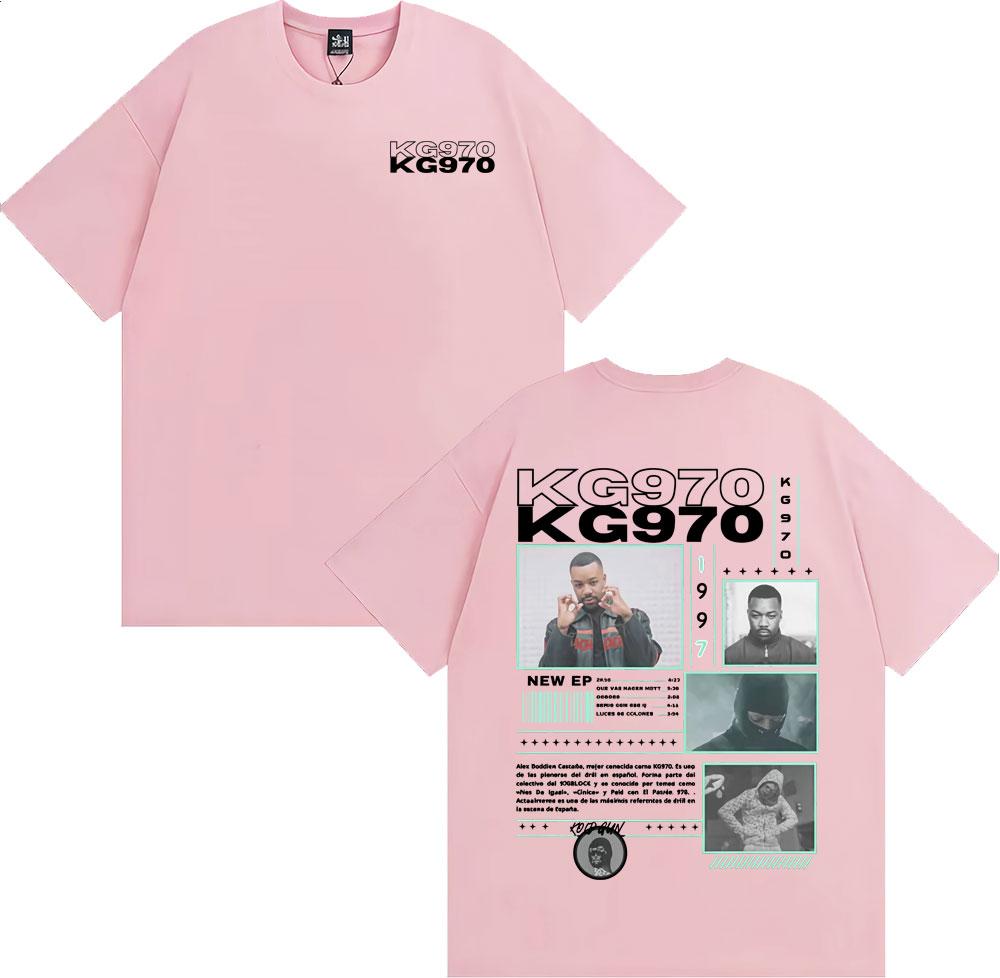 Rapper Kg970 Music Album Tour Graphic T-shirts for Men Harajuku Fashion Trend T Shirt Male Summer O-Neck Loose Oversized T-shirt