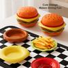 Kitchen Dipping Bowls Soy Sauce Dish Stackable Hamburger Shape Small Appetizer Plates for BBQ Party Snack Dessert