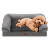 Sunquinn Dog Pet Bed, Pet Sofa Bed, Pressure-Relieving, High-Rebound, Chin-Rest Design, Low Height (8cm), Winter Use, Fluffy, Warm, Waterproof Cover,