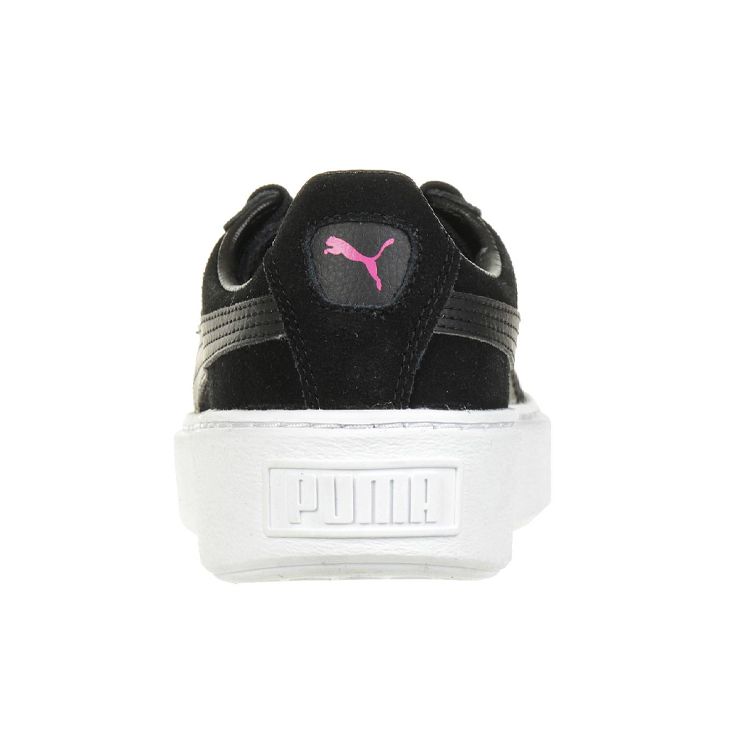 Puma Suede Platform Jr Black Pink Kids Sneakers 363663-01