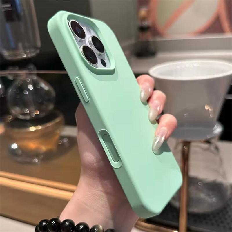 Titanium Gray Camera Control Button Genuine liquid silicone case for iPhone 16 Pro Max Plus full shockproof soft phone cover