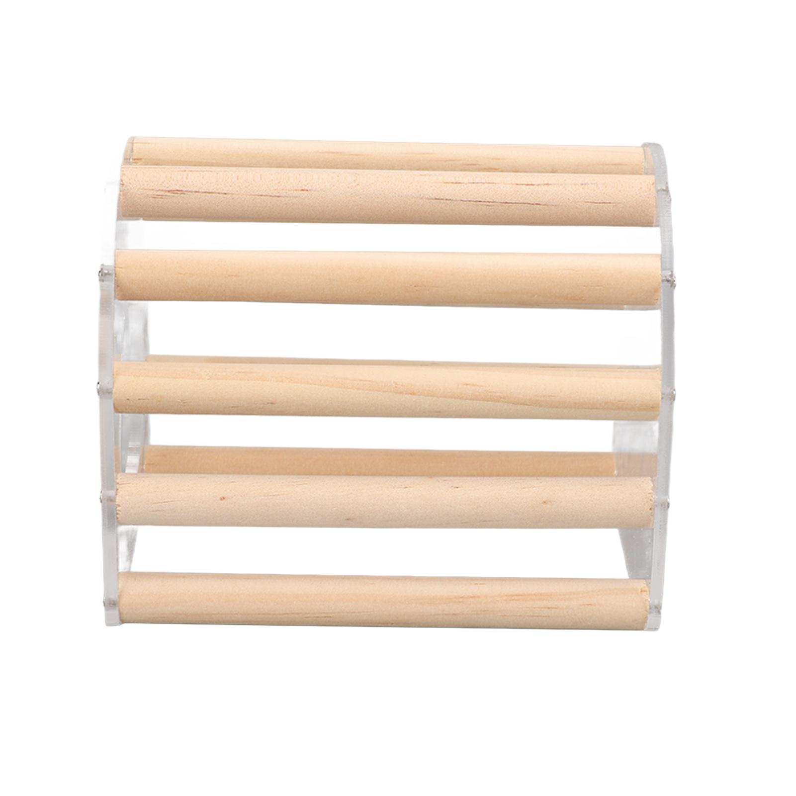 

Hamster Wooden House Transparent Acrylic Hamster Hideout Sleeping Hut for Golden BearS S 8.9 X 1.5in